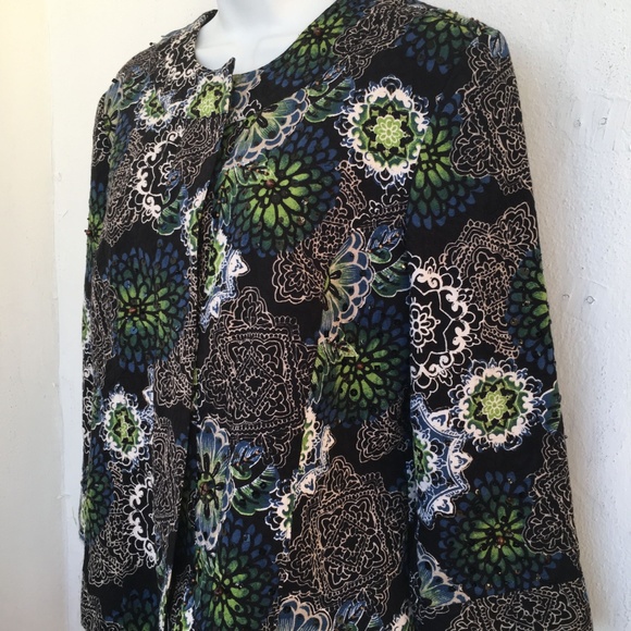 Chico’s 1 Embellished Sequins Blazer - Picture 2 of 5